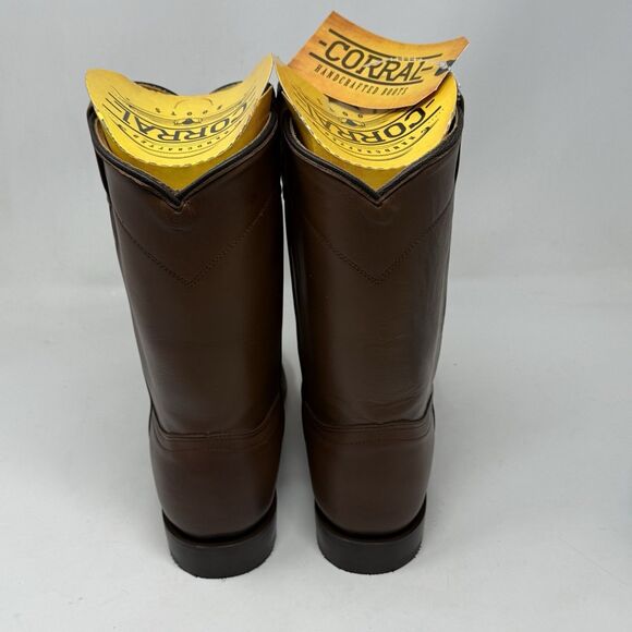 Corral A4068 Cowboy Roper Boots Mens 9 EE Wide Brown Leather Mid Calf Western - Picture 11 of 16